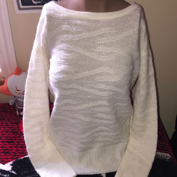 The Limited Sweaters - The limited white soft sweater size small